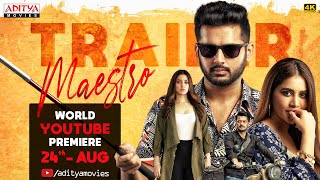 Maestro Trailer Hindi  Nithiin Tamannaah Bhatia Nabha Natesh  South Movie 2024  Aditya Movies [upl. by Rosner]