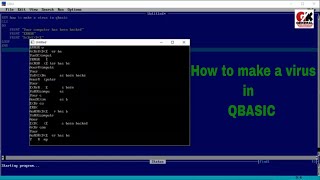 How to make a virus in QBASIC [upl. by Airotal]