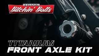 HOW TO INSTALL TRASK TITANIUM FRONT AXLE  08 BAGGER [upl. by Akelahs505]