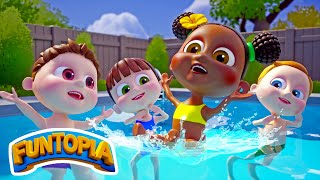 Swimming Pool Song for Kids  Funtopia Nursery Rhymes amp Kids Songs [upl. by Canica]