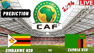 Zimbabwe vs Zambia Live COSAFA U20 Africa Nations Cup 2025 Semi Final Qualifiers Match Countdown [upl. by Pinckney406]