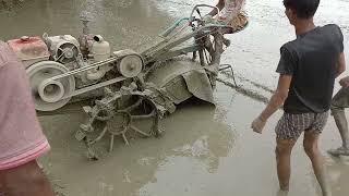 Ploughing the paddy field on tractor the village farming tractor 2024 [upl. by Sharos]