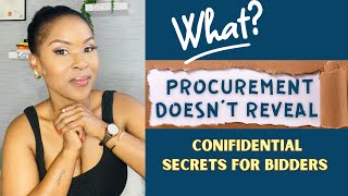 What Procurement Doesnt Tell You Insider Secrets for Bidders [upl. by Annah]