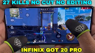 infinix gt 20 pro free fire gaming test 27 kills no cut no editing solo vs squad [upl. by Eyt729]