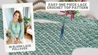 Easy One Piece Lace Crochet Top Pattern [upl. by Beckie]