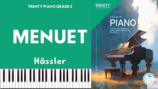 TRINITY GRADE 2 PIANO 2023  MENUET HASSLER [upl. by Chadabe]