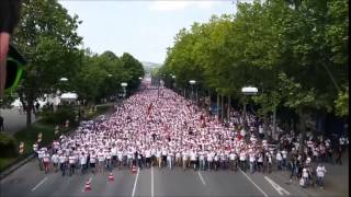 Stuttgarter FanMarsch zum Stadion VfB Stuttgart  Hamburger SV 160515 [upl. by Pernick131]