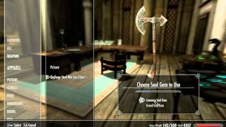 Skyrim How to recharge magic weapons [upl. by Darooge]