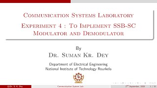 Exp  3 Experiment for SSBSC modulator and demodulator by using Emona TelecomsTrainer 101 kit [upl. by Ibbob579]