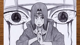 How to draw Itachi Uchiha from Naruto  Itachi Uchiha drawing step by step  Tutorial [upl. by Tobey]