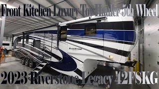 2023 Riverstone 42FSKG Luxury Toy Hauler 5th Wheel by Forestriver  Couchs RV Nation RV Review Tour [upl. by Harlow]