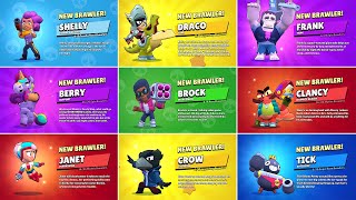 ALL 82 BRAWLER UNLOCK ANIMATIONS  Clancy Berry Brock Remodel amp More [upl. by Humberto403]