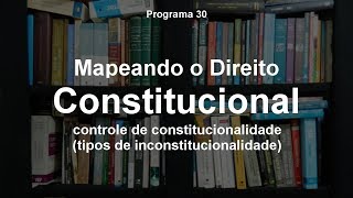 30 Constitucional Controle de Constitucionalidade 522 Tipos de Inconstitucionalidade [upl. by Leaw]