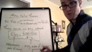 AP Calculus Mean Value Theorem and Rolles Theorem [upl. by Bysshe]