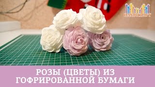 Розы цветы из гофрированной бумаги [upl. by Zusman]