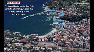 17° Mezza Maratona delle Due Perle 2024 vola sul percorso 3D della mezzamaratona [upl. by Bennion]