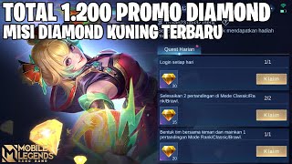 BOCORAN MISI PROMO DIAMOND TERBARU  BISA DAPAT RIBUAN DIAMOND KUNING MOBILE LEGENDS [upl. by Cohbert654]