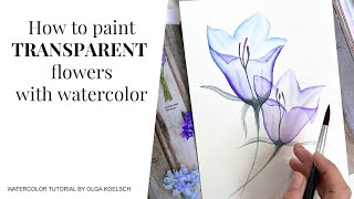 Explore THIS watercolor TECHNIQUE and paint TRANSPARENT flowers easy [upl. by Burchett824]