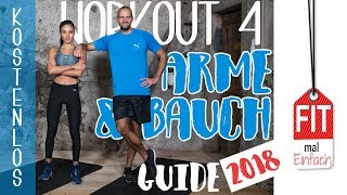 Home Workout für straffe Arme  Fatburner HIIT  Bauch intensiv trainieren [upl. by Saul]