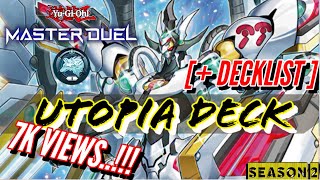 XYZ AREA UTOPIA DECK ROAD TO PLATINUM 1  YUGIOH MASTER DUEL [upl. by Eliath816]