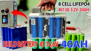 DIY 40AH 12V 40138 LiFePO4 Battery Bank For Solar Power [upl. by Buell]