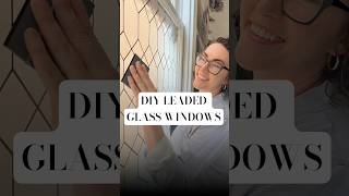 🪟DIY LEADED GLASS WINDOW 🪟victorianhouse easydiy oldhouse windowfilms [upl. by Esimaj553]