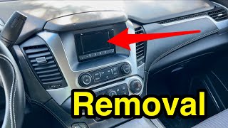 HOW TO remove factory radiostereo infotainment screen 2015  2020 Tahoe Suburban Yukon [upl. by Elsy861]