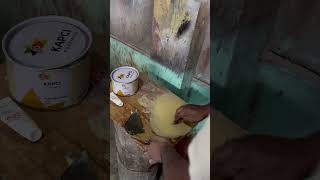 Applying Putty For Car Hood Kapci putty carcare7896 carpaintingservice shorts [upl. by Rosecan]