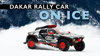 Full onboard Dakar car on snowy rally stage [upl. by Hanselka]