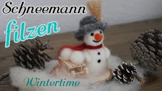 Filzanleitung Schneemann  Filzen für Anfänger [upl. by Monto]