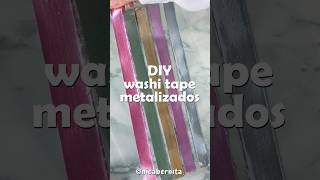 DIY de PAPELERÍA 🩷 CÓMO HACER WASHI TAPE METALIZADO ✂️ CINTA DECORATIVA CASERA papeleria [upl. by Krishna984]