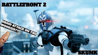 Star Wars Battlefront 2 ARC trooper gameplay DROID ATTACK ON THE WOOKIES [upl. by Naitsihc]