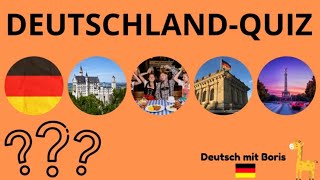 DeutschlandQuiz 🇩🇪⁉️📖👀 Deutsch mit Boris 🦒 [upl. by Mclain]