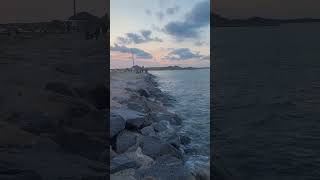 Port Canaveral jetty park at sunset just before the fireworks tight lines [upl. by Haggi]