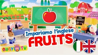 Inglese per bambini 🍐 🍇 🍎 Prime parole impara i nomi della frutta [upl. by Notle]