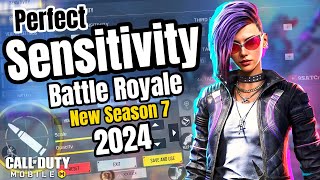 Ultimate Zero Recoil Sensitivity Settings For COD Mobile Battle Royale Season 7 2024  CODM BR 2024 [upl. by Emaj]