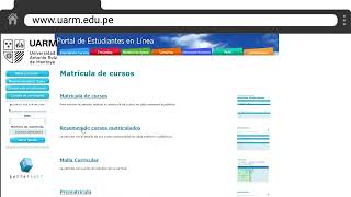 Tutorial de matrícula web  Portal Estudiantes UARM [upl. by Stulin]