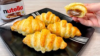 Do you have Nutella and puff pastry at home You will NEVER buy croissants again [upl. by Eralc849]