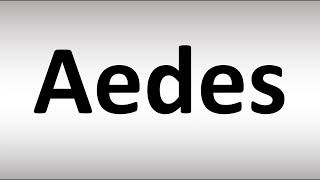 How to Pronounce Aedes [upl. by Lseil]