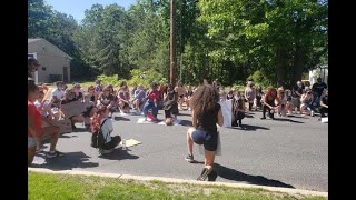 White Counterprotesters in Franklinville NJ Mock George Floyds Killing [upl. by Edi]