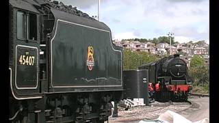 44871 and 45407 simmer in the yard at Barry plus 44901 and 92245 [upl. by Darren]