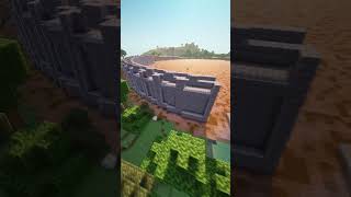 Building the Mega Wall in Minecraft  Cinematic  Timelapse  Tutorial shorts [upl. by Affay]