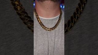 Gus Villa Jewelry Gold Over Silver 14mm Miami Cuban Link 22inch Chain Best in the Biz shorts [upl. by Ahsemot]