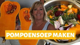 Pompoensoep maken met verse kruiden  Recept [upl. by Giverin318]