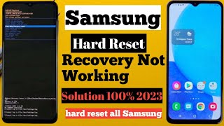 Samsung A23A53a54 hard reset not working  All Samsung Hard reset 100 2023 [upl. by Noremmac]