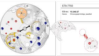 How to assemble an ETA Chronograph movement 7750 [upl. by Meeki]