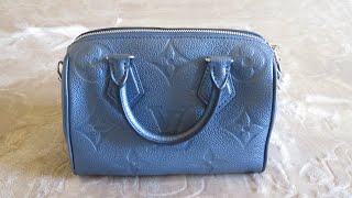 Louis Vuitton Speedy 20 Metallic Blue  Reveal  Speedy 20 Collection [upl. by Artinek]