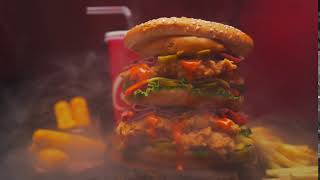 Zacks Fried Chicken  زاكس فرايد تشيكن FireBird FireBiggest Sandwich in Egypt Tasty [upl. by Hunfredo]