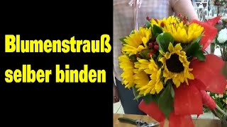 Blumenstrauß binden  Blumenstrauß selber binden  leicht gemacht [upl. by Nareik]