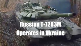 Russias latest Modernised T72 tank filmed operating in Ukraine [upl. by Anwahsak]